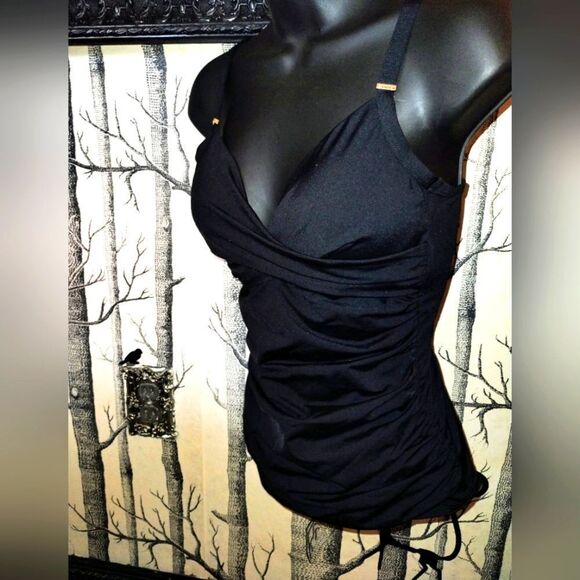 Calvin Klein Faux Wrap Tankini Top - Picture 1 of 9